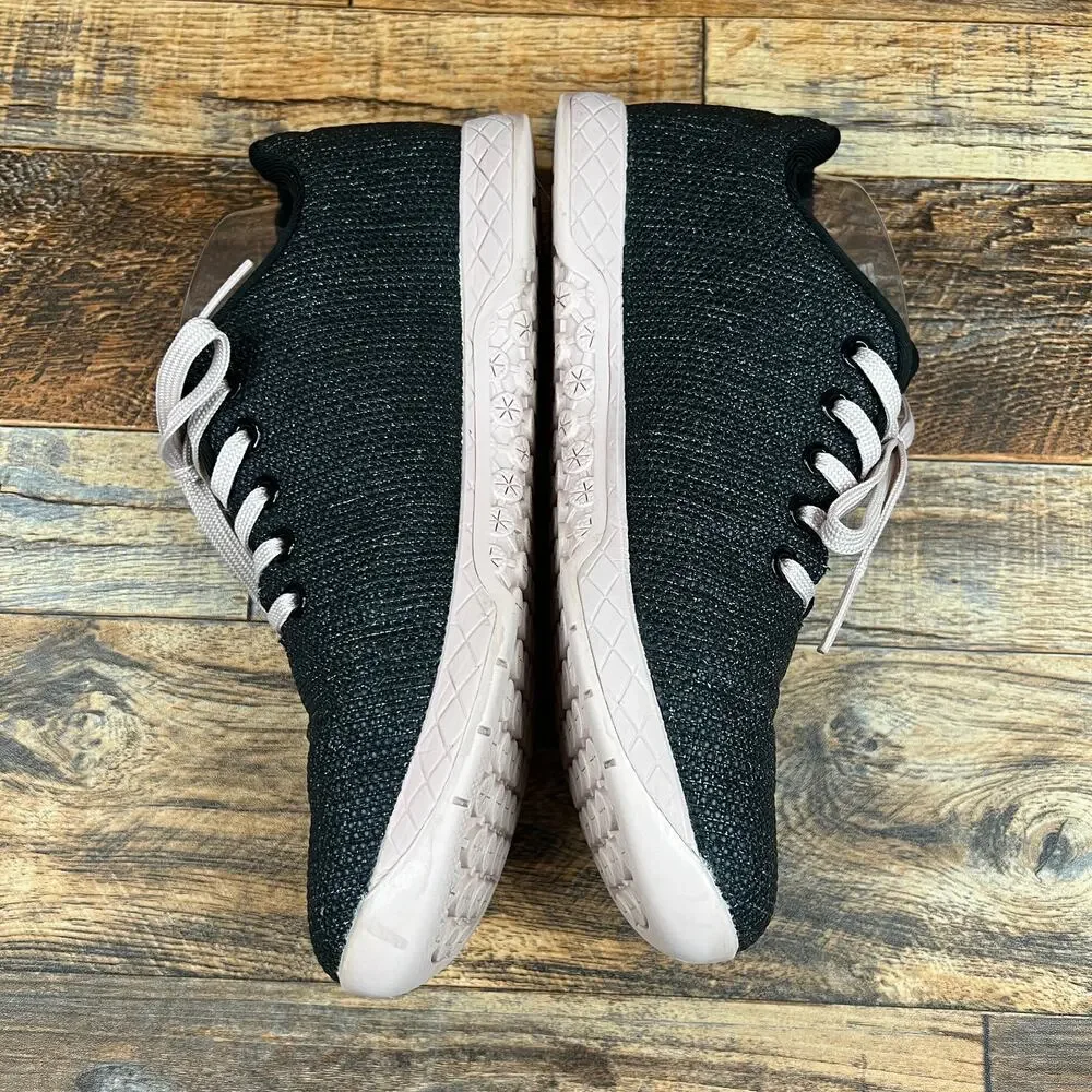 NOBULL Black Gum Trainer Sneakers Pink Sole Crossfit Women's 9 Men's 7.5 Shoes